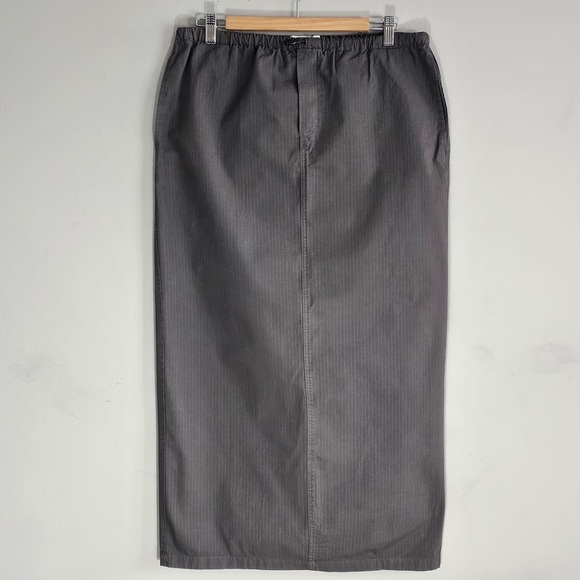 Zara Grey Cargo Maxi Skirt Sz. Large NWT - Picture 2 of 14